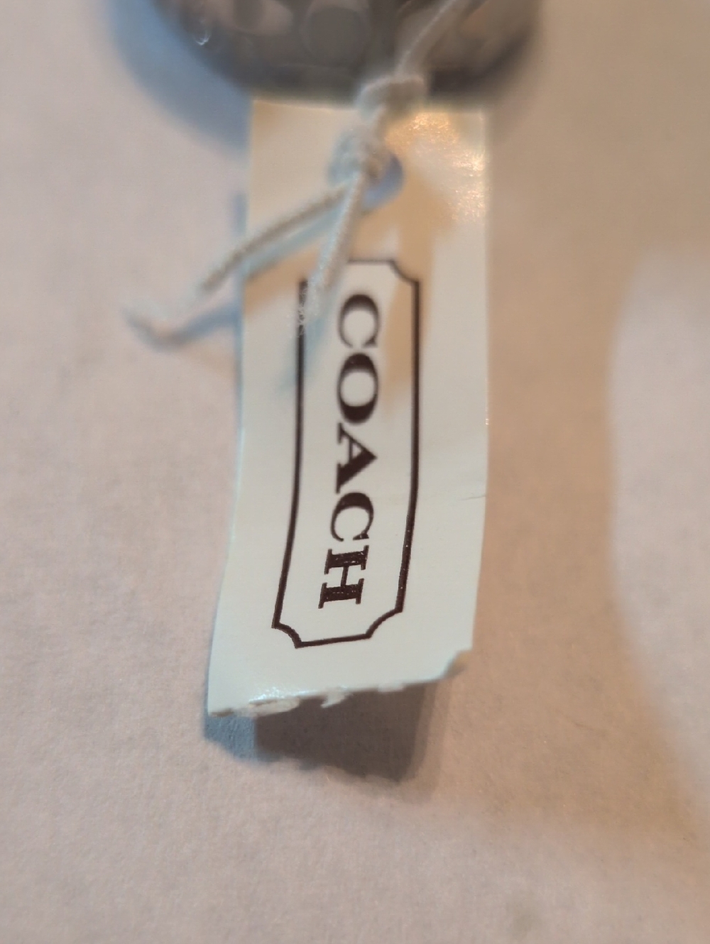 Coach Size 6 White And Silver Tone Signature Enamel Ring - Picture 4 of 6